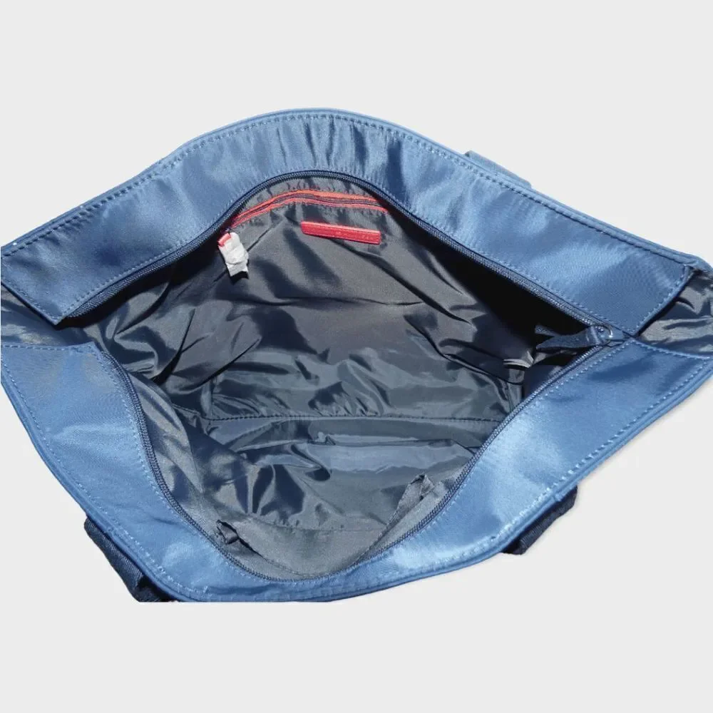 Tommy Hilfiger Navy Blue Nylon Tote Teacher Work Laptop Travel Preppy Bag School